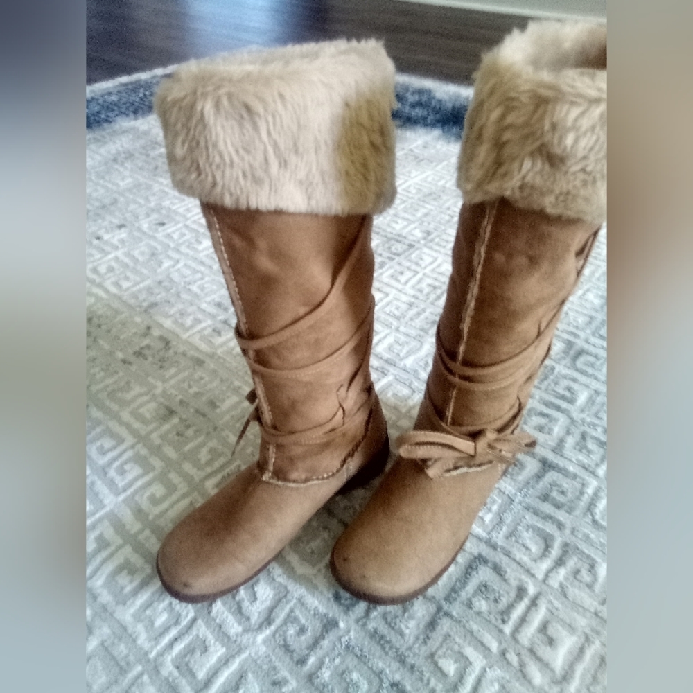 Designer suede riding boots